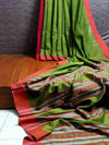 Cotton Saree Handloom Green 14% Off - IndieHaat