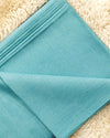 Pure Linen by Linen Fabric Light Cyan Blue Color - IndieHaat