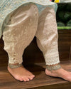 Cotton Afghani White Color Chikankari Pant - IndieHaat