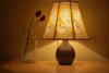 Indiehaat | Bold Flower Kalamkari Handpaited Leather Lamp Shade (11X9 Inch)
