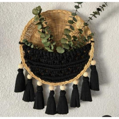 Macrame TokriTokri Size : 9" Round-Indiehaat