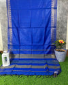 IndieHaat | Kota Silk Royal Blue Saree Jaquard Weaves Running Blouse