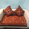 Indiehaat | Khamma Ghani Artisanal Rajkoti Brown Sofa Cover