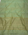 Maheshwari Tissue Silk Saree Pastel Green Color with running blouse - IndieHaat