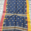 Cotton Saree Jamdani Buti Blue 13% Off - IndieHaat