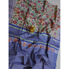 Silkmark Certified Tussar Silk Handloom Handblock Printed Purple Saree with Blouse-Indiehaat