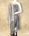Katan Silk Suits Eerie Black Color Handblock Printed - IndieHaat 