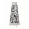 Indiehaat | Flower Kalamkari Handpainted Standing Round Leather Lamp | 17 Inch