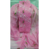 Kota Doria Pink Suit Material 2 Piece Embroidered (Only Top and Dupatta)-Indiehaat
