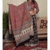 Handblock Printed Cotton Red and Black Lehanga And Top With Mulmul Dupatta | Indiehaat