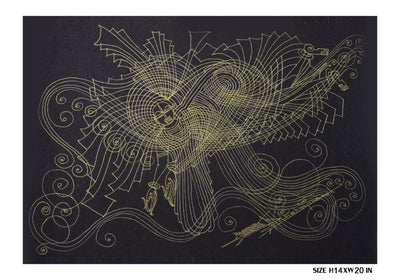 The Surpur Line Art Painting Mixed Media on Paper Unframed (Size: 22 x 16 inches) Artist: Krishna Prakash-Indiehaat