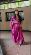 Beaming Silkmark Certified Chanderi Silk Pink Saree