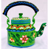 Rajasthani Handpainted Green Metal Kettles-Indiehaat