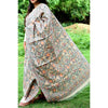 Tussar Multi Colour Silk Madhubani Dupatta Silkmark Certified Handpainted-Indiehaat