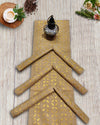 Cotton Table Runner and Mat Set (6+1) Applique work Brown Color - IndieHaat