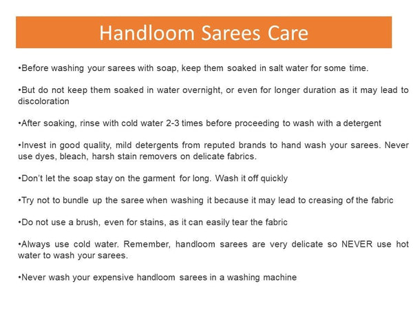 Handloom Care Instructions-Indiehaat
