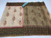 Kota Doria Handblock Printed Saree with blouse-Indiehaat