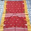 Cotton Saree Jamdani Buti Red 13% Off - IndieHaat