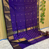 Maheshwari Cotton Silk Saree Butta Body Purple Color and contrast blouse with butta design - IndieHaat