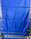 IndieHaat | Kota Silk Royal Blue Saree Jaquard Weaves Running Blouse