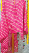 Katan Silk Banarasi Brocade Dupatta Pink Color - IndieHaat