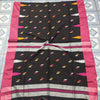 Cotton Saree Jamdani Buti Black 13% Off - IndieHaat