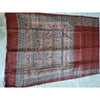 Silkmark Certified Tussar Silk Madhubani HANDPAINTED Brown Saree with Blouse-Indiehaat